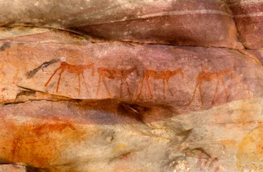 San (Bosjesmannen) rotsschilderingen, Cedarburg, West-Kaap